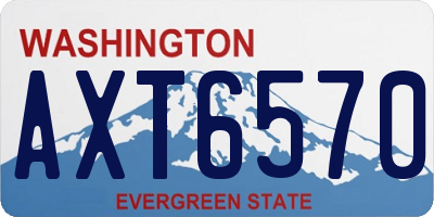 WA license plate AXT6570