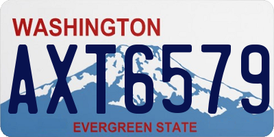 WA license plate AXT6579
