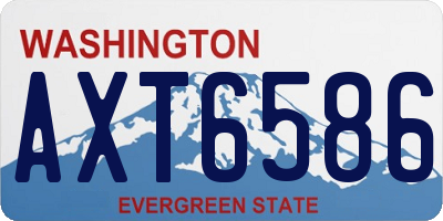 WA license plate AXT6586