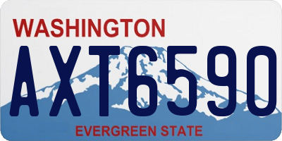 WA license plate AXT6590