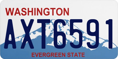 WA license plate AXT6591