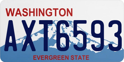 WA license plate AXT6593