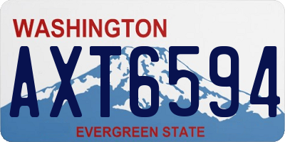 WA license plate AXT6594