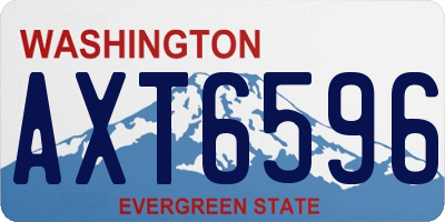 WA license plate AXT6596