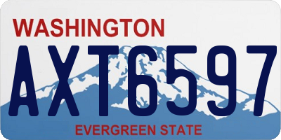 WA license plate AXT6597
