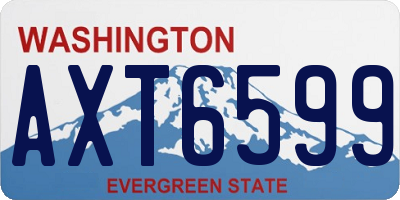 WA license plate AXT6599