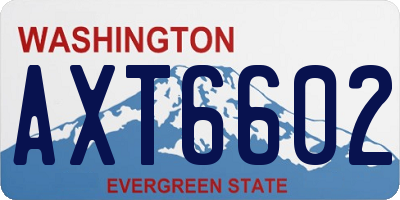 WA license plate AXT6602