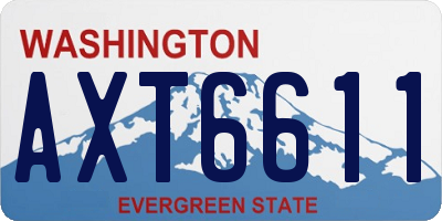 WA license plate AXT6611