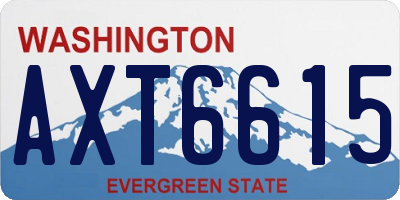WA license plate AXT6615