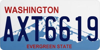WA license plate AXT6619