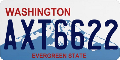 WA license plate AXT6622