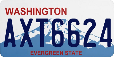 WA license plate AXT6624