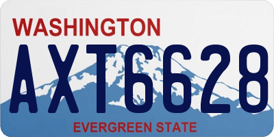 WA license plate AXT6628