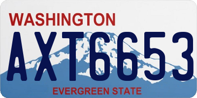 WA license plate AXT6653