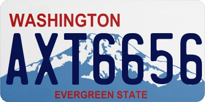 WA license plate AXT6656