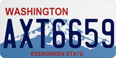 WA license plate AXT6659