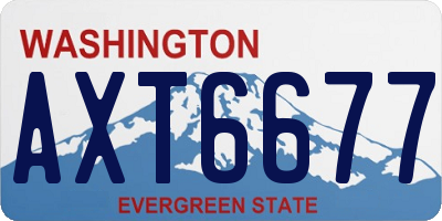 WA license plate AXT6677