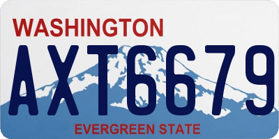 WA license plate AXT6679
