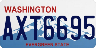 WA license plate AXT6695