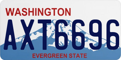 WA license plate AXT6696
