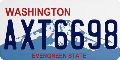WA license plate AXT6698