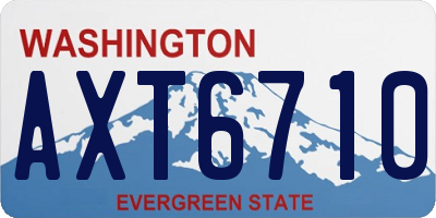 WA license plate AXT6710