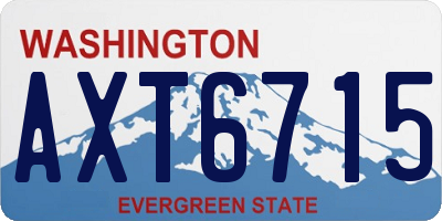 WA license plate AXT6715
