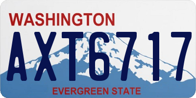 WA license plate AXT6717