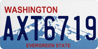 WA license plate AXT6719