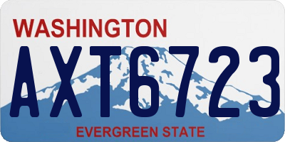 WA license plate AXT6723