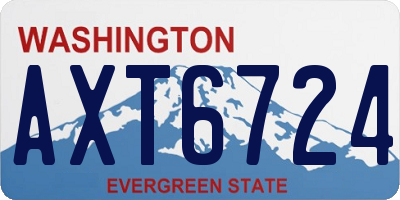 WA license plate AXT6724