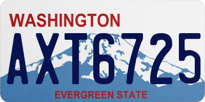 WA license plate AXT6725