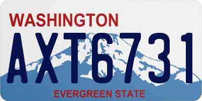 WA license plate AXT6731