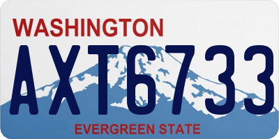 WA license plate AXT6733