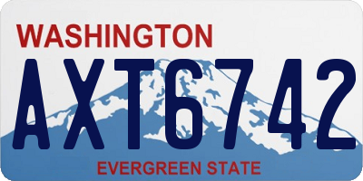 WA license plate AXT6742