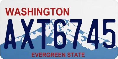 WA license plate AXT6745
