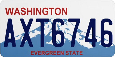 WA license plate AXT6746