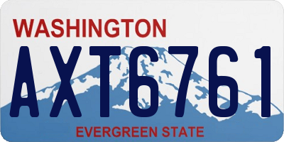 WA license plate AXT6761