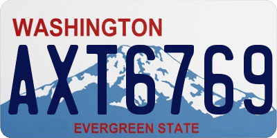 WA license plate AXT6769