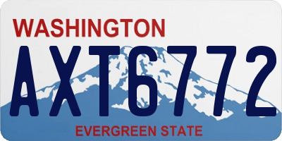 WA license plate AXT6772