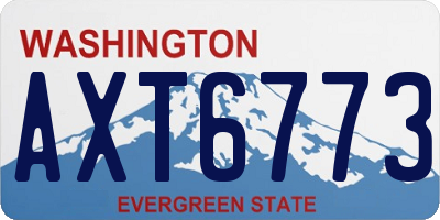 WA license plate AXT6773