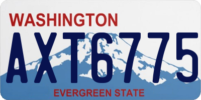 WA license plate AXT6775