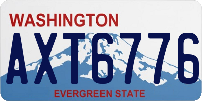WA license plate AXT6776
