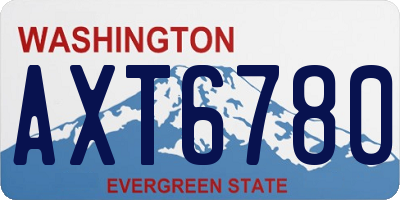 WA license plate AXT6780
