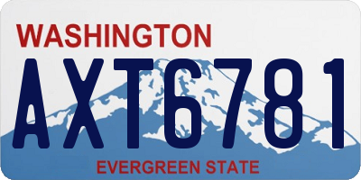 WA license plate AXT6781