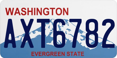 WA license plate AXT6782