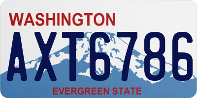 WA license plate AXT6786