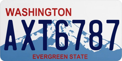 WA license plate AXT6787