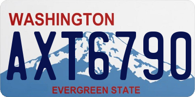 WA license plate AXT6790