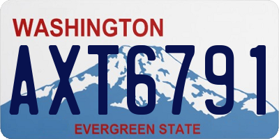 WA license plate AXT6791